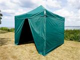 Tente pliante FleXtents PRO Steel 3x3m Vert, avec 4 cotés