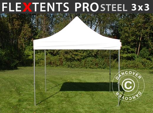 Carpa plegable FleXtents PRO Steel 3x3m Blanco