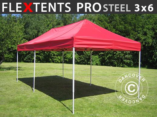Quick-up telt FleXtents PRO Steel 3x6m Rød