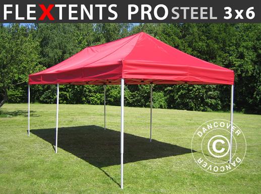 Faltzelt FleXtents PRO Steel 3x6m Rot