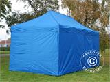 Vouwtent/Easy up tent FleXtents PRO Steel 3x6m Blauw, inkl. 6 Zijwanden