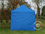 Gazebo pieghevole FleXtents PRO Steel 3x6m Blu, inclusi 6 fianchi