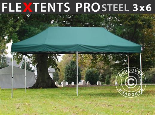 Vouwtent/Easy up tent FleXtents PRO Steel 3x6m Groen