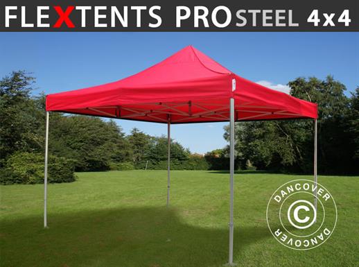 Tenda Dobrável FleXtents PRO Steel 4x4m Vermelho