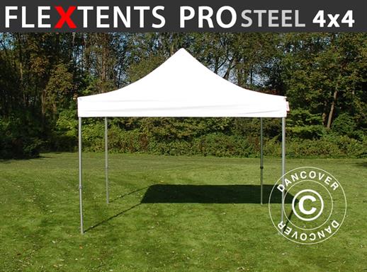 Prekybinė palapinė FleXtents PRO Steel 4x4m Balta