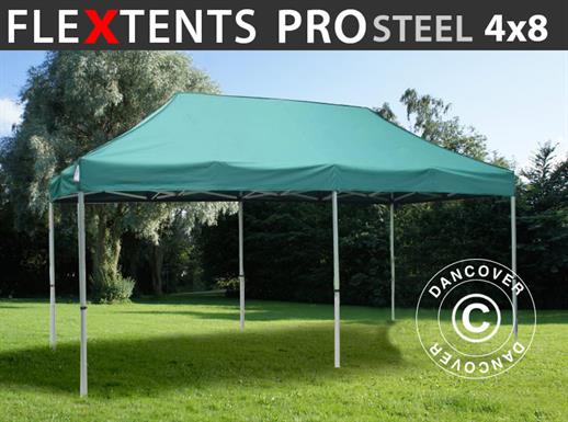 Gazebo pieghevole FleXtents PRO Steel 4x8m Verde