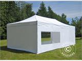 Vouwtent/Easy up tent FleXtents PRO Steel 4x8m Wit, inkl. 6 Zijwanden