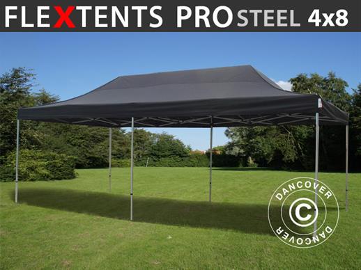 Quick-up telt FleXtents PRO Steel 4x8m Svart