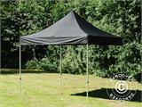 Faltzelt FleXtents PRO Steel 3x3m Schwarz, mit 4 Gardinen