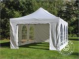 Tente Pliante FleXtents Steel 4x6m Blanc, avec 4 cotés