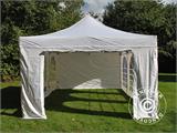 Tente Pliante FleXtents Steel 4x6m Blanc, avec 4 cotés