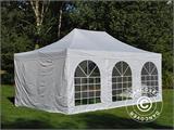 Vouwtent/Easy up tent FleXtents Steel 4x6m Wit, inkl. 4 Zijwanden