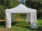 Tente Pliante FleXtents Steel 4x6m Blanc, avec 4 cotés