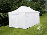 Gazebo pieghevole FleXtents® Steel, Tenda sanitaria e di Primo Soccorso, 3x6m, Bianco, incluse 6 pareti laterali