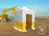 Carpa plegable  FleXtents® PRO 2x2m, PVC, Carpa de trabajo, Ignífuga, 4 muros laterales incluidos