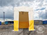 Carpa plegable  FleXtents® PRO 2x2m, PVC, Carpa de trabajo, Ignífuga, 4 muros laterales incluidos