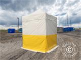 Faltzelt FleXtents® PRO 2x2m, PVC, Arbeitszelt, flammfest, inkl. 4 Seitenwände