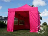 Vouwtent/Easy up tent FleXtents PRO 3x6m Roze, inkl. 6 Zijwanden