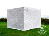 Pop up paviljong FleXtents® PRO Exhibition med sidoväggar, 3x3m, Vit, Flamsäkert