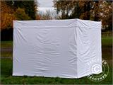 Pop up gazebo FleXtents® PRO Exhibition w/sidewalls, 3x3 m, White, Flame Retardant