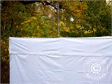 Pop up gazebo FleXtents® PRO Exhibition w/sidewalls, 3x3 m, White, Flame Retardant