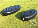 Inflatable bench, Chesterfield style, 1,5x3x0,45 m, Must JÄREL VAID 1 TK.