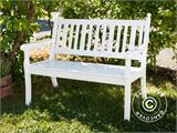 Banc de jardin Hohenzollern, 2 assises, 115cm, Blanc