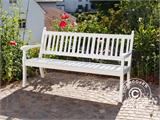 Banc de jardin Hohenzollern, 3 assises, 160cm, Blanc