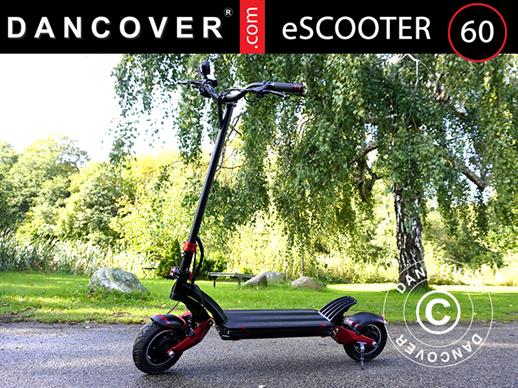 Scooter elétrica de 2000W/52V, alcance 50-60 km, Preta/Vermelha