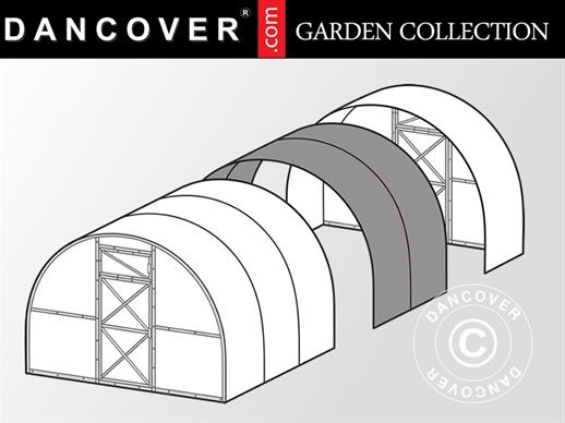 Extension pour serre en polycarbonate TITAN Arch 60, 6m², 3x2m, Argent