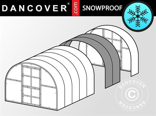 Greenhouse Polycarbonate Extension, TITAN Arch 320, 6 m², 3x2 m, Silver