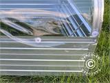 Aiuola rialzata da giardino con Copertura ad Arco in PVC, 0,75x1,5x0,75m, Argento