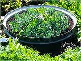 Round raised garden bed, Ø0.5x0.1 m, Silver