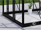 Orangery glass 11.5 m², 3.73x3.73x2.32 m w/base, Black