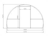 Gewächshaus aus Polycarbonat, Strong NOVA 12m², 3x4m, Silber