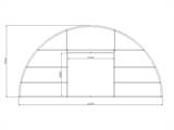 Serre polycarbonate, Strong NOVA 36m², 6x6m, Argent