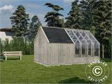 Puidust kasvuhoone/aiapaviljon koos kuuriga, 2,4x4,31x2,83m, 9,4m², Hall