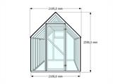 Wooden greenhouse Aigle, 2.1x4.15x2.59 m, 8.7 m², Natural