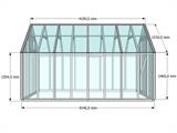 Wooden greenhouse Aigle, 2.1x4.15x2.59 m, 8.7 m², Natural