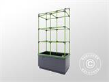 Planter box CityJungle w/2 covers, self-watering box, 62x33x128 cm, Anthracite