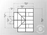 Orangery polycarbonate VICTORY, 10.41 m², Palram/Canopia, 3.66x3.05x2.69 m, Grey