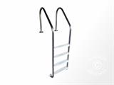 Pool ladder for in-ground pools, 4 steps, Grey