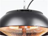 Halogen Deckenheizstrahler MINNA mit RC, hängend, 1500W, Schwarz