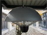 Lampada riscaldante a sospensione per il patio NAURU, 1500 W, Argento, SOLO 1 PZ. DISPONIBILE
