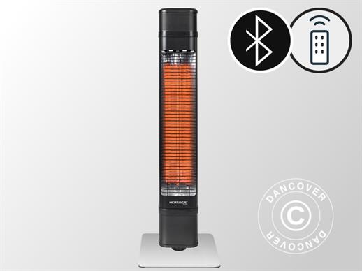 Terrassevarmer Heat and Beat Tower m/Bluetooth, 2200W, Svart
