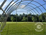 Tunnel agricole 9,15x20x4,5m, PVC, Blanc