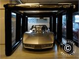 Garage gonfiabile 3x6m, PVC, Nero/Trasparente con ventilatore