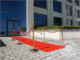 Twisted rope for rope barriers, 150 cm, Red and Gold Hook ONLY 1 PCS. LEFT