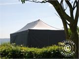 Faltzelt FleXtents PRO 3x6m Grau, mit 6 Seitenwänden