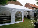 Tente pliante FleXtents Xtreme 50 Vintage Style 4x8m Blanc, avec 6 cotés